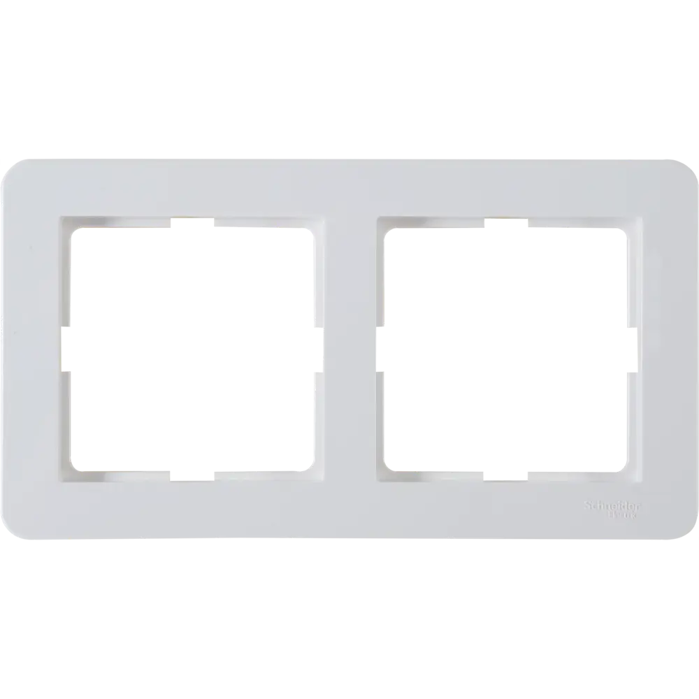 Systeme Electric W59 Deco - двухместная рамка для розеток и выключателей белого цвета 82593331 STLM-0030824