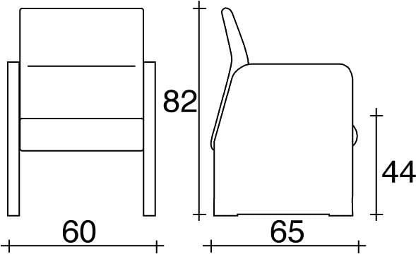 Тканевое кресло с подлокотниками для контракта TALIN ARCH-00091782 - Вид №2