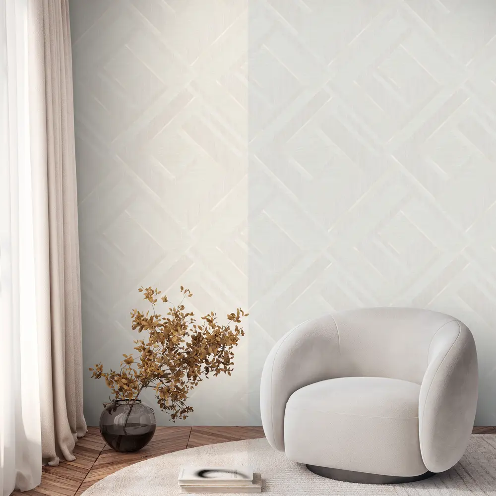 WALLSECRET Decorium - Флизелиновые обои молочного оттенка для элегантного интерьера 89366703 STLM-0832180 - Вид №4