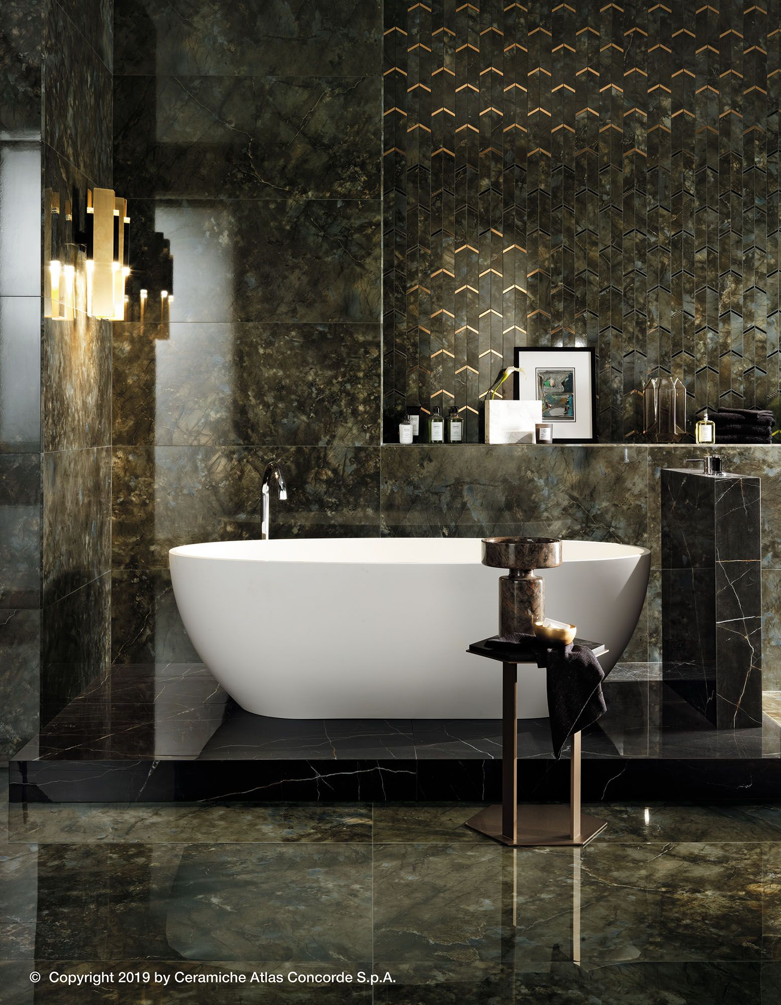 Белое керамическое покрытие с эффектом мрамора Atlas Concorde Marvel Dream ARCH-00073412 - Вид №18