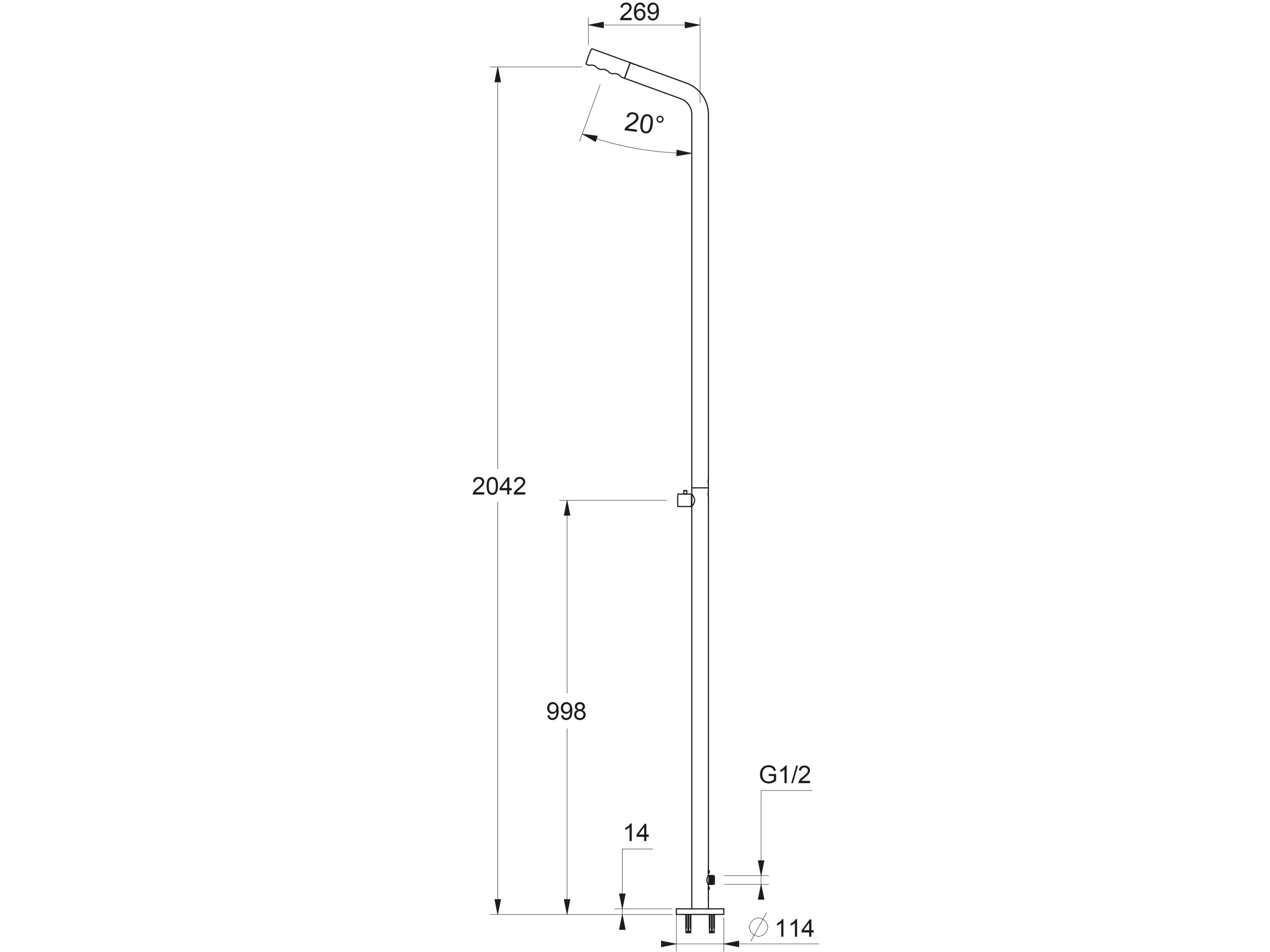 Открытый душ из нержавеющей стали с ручным душем GUGLIELMI RUBINETTERIE BD34210 ARCH-00139731 - Вид №2