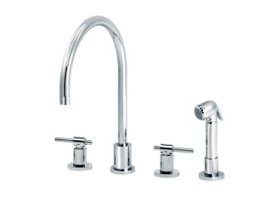 Смеситель для кухни на столешнице со съемным ручным душем