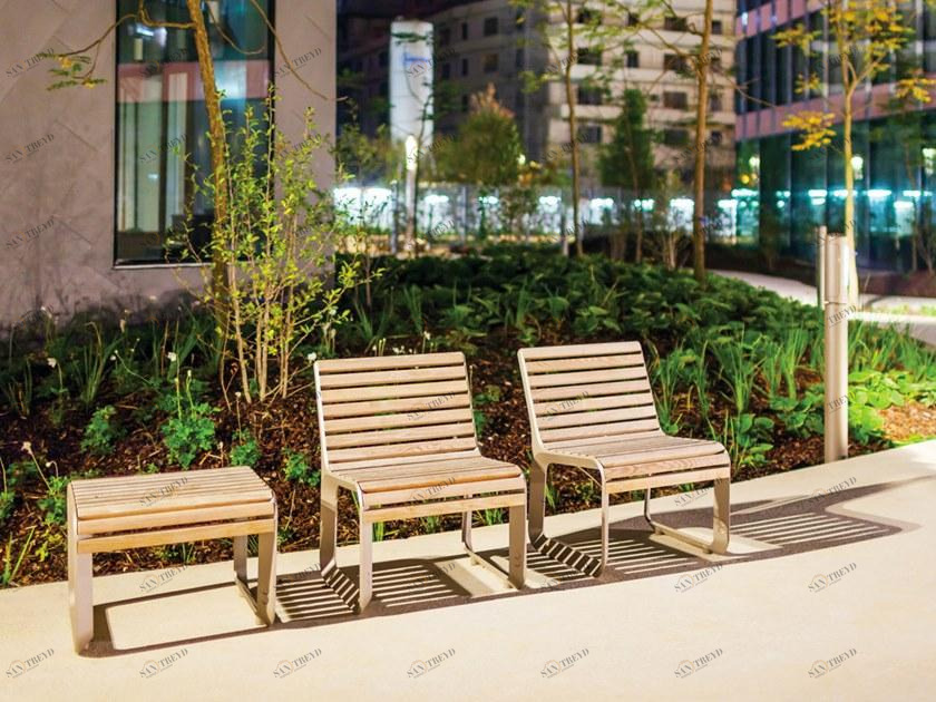 mmcité1 Садовый стул из алюминия и дерева Portiqoa Pqa152 