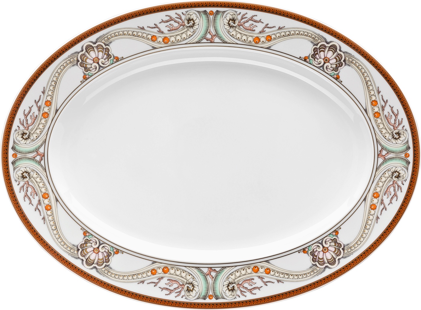 10593124 Rosenthal Versace Блюдо овальное Rosenthal Versace Морские звезды 40см, фарфор Фарфор 