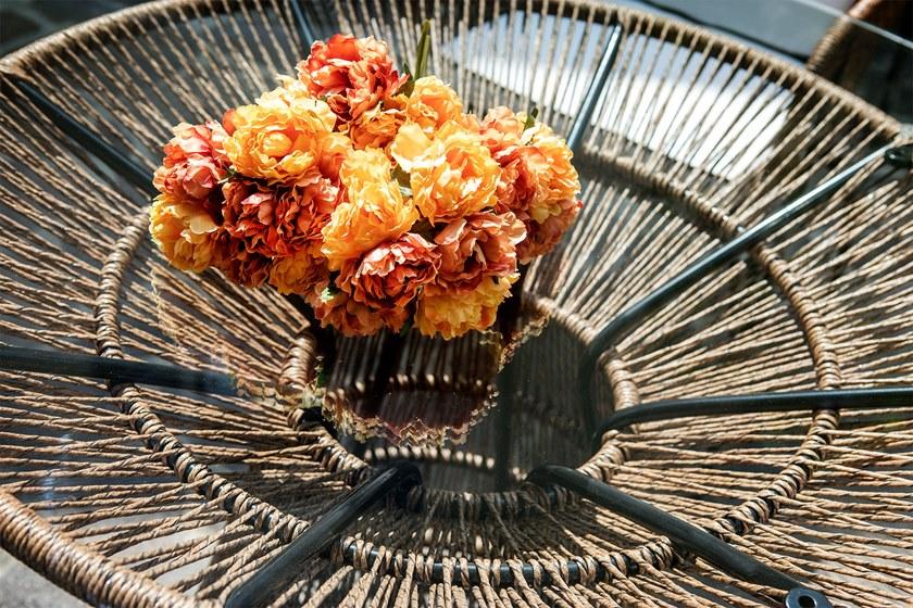 cbdesign Круглый садовый стол из алюминия и дерева Fiorella Tj 331/332/333 - Вид №5