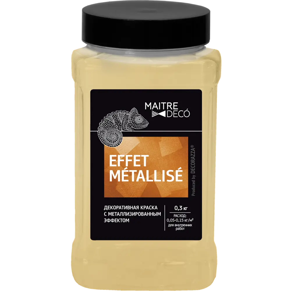 Декоративная краска MAITRE DECO Metallise Or с золотым металлическим эффектом 82891084 STLM-0037578 - Вид №5