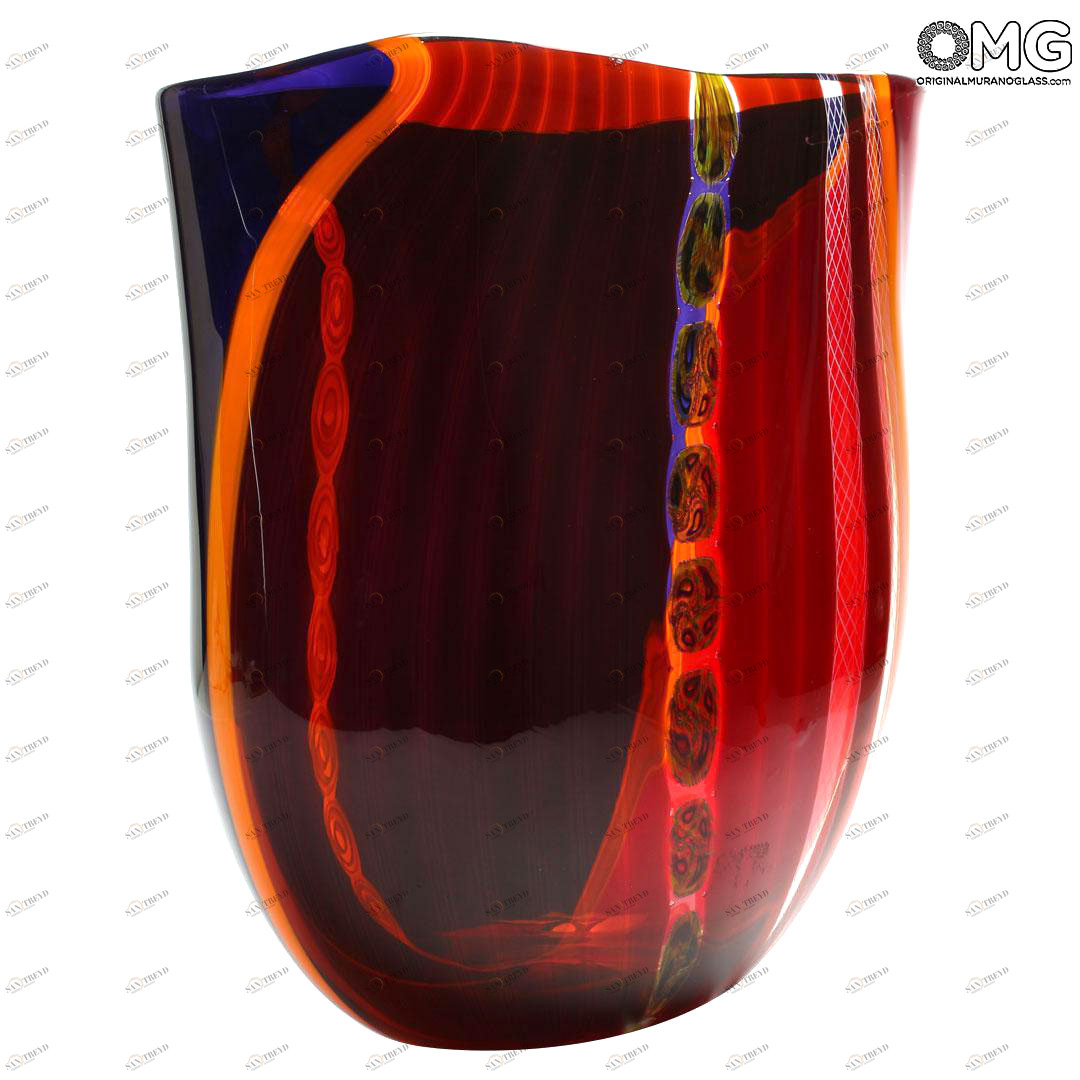 4685 ORIGINALMURANOGLASS Ваза Баттерфлай - Афро Челотто - муранское стекло OMG 13 см 