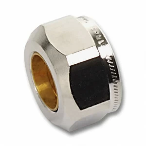 3DKHVCU3412 SANHA DKHV CU разъемное соединение с "евроконусом" для медных труб, никелированная латунь 3/4x12 мм