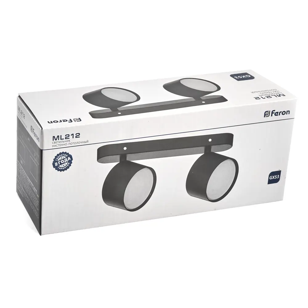Спот поворотный под лампу Feron ML212 2 лампы GX53 цвет черный STLM-2058289 - Вид №5