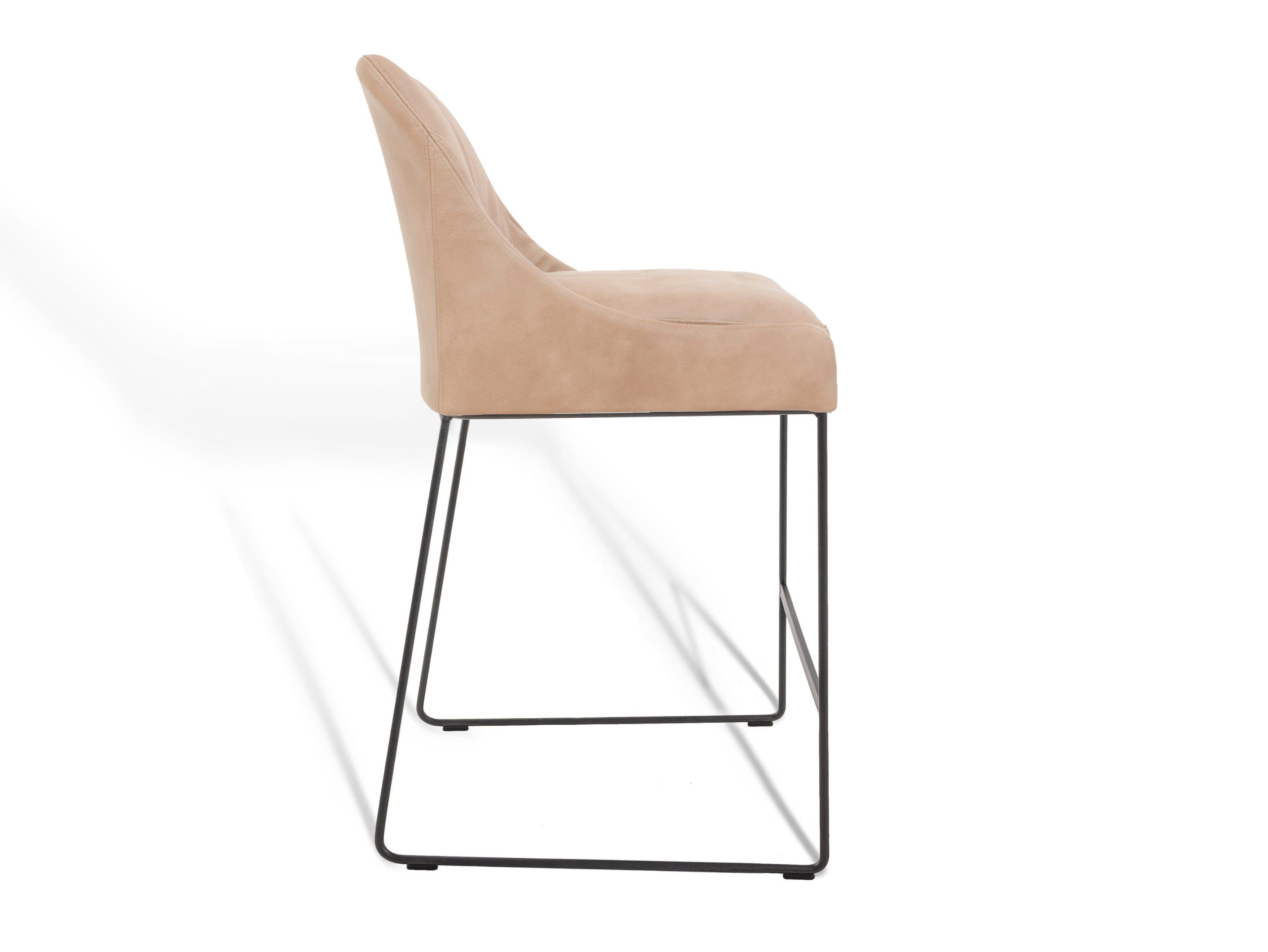 Кожаный барный стул с подставкой для ног KFF Youma Casual ARCH-00046306 - Вид №1