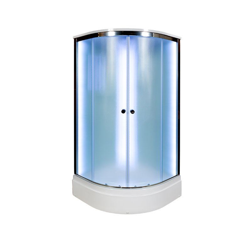 А102 L LED с кнопкой и гидромассажем Душевая кабина DETO Серия А D279S LED - Вид №1