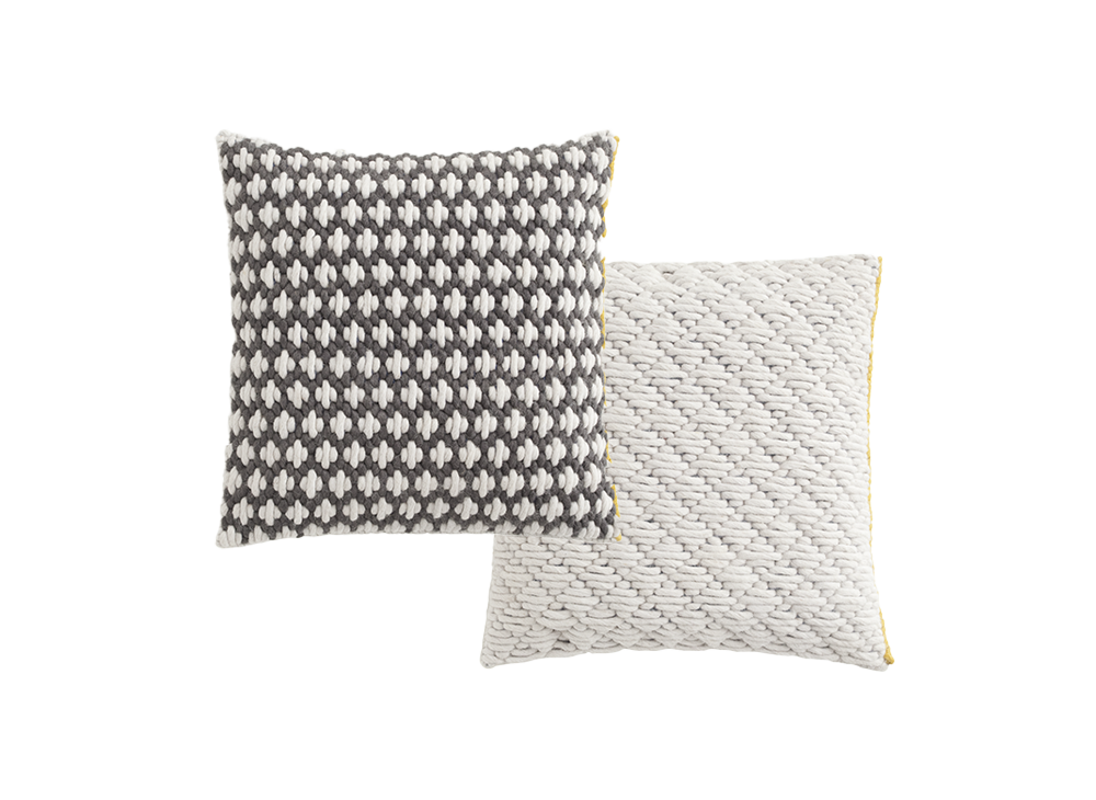 006093 Подушка Dark grey - White 50x50 GAN Silai Silaï