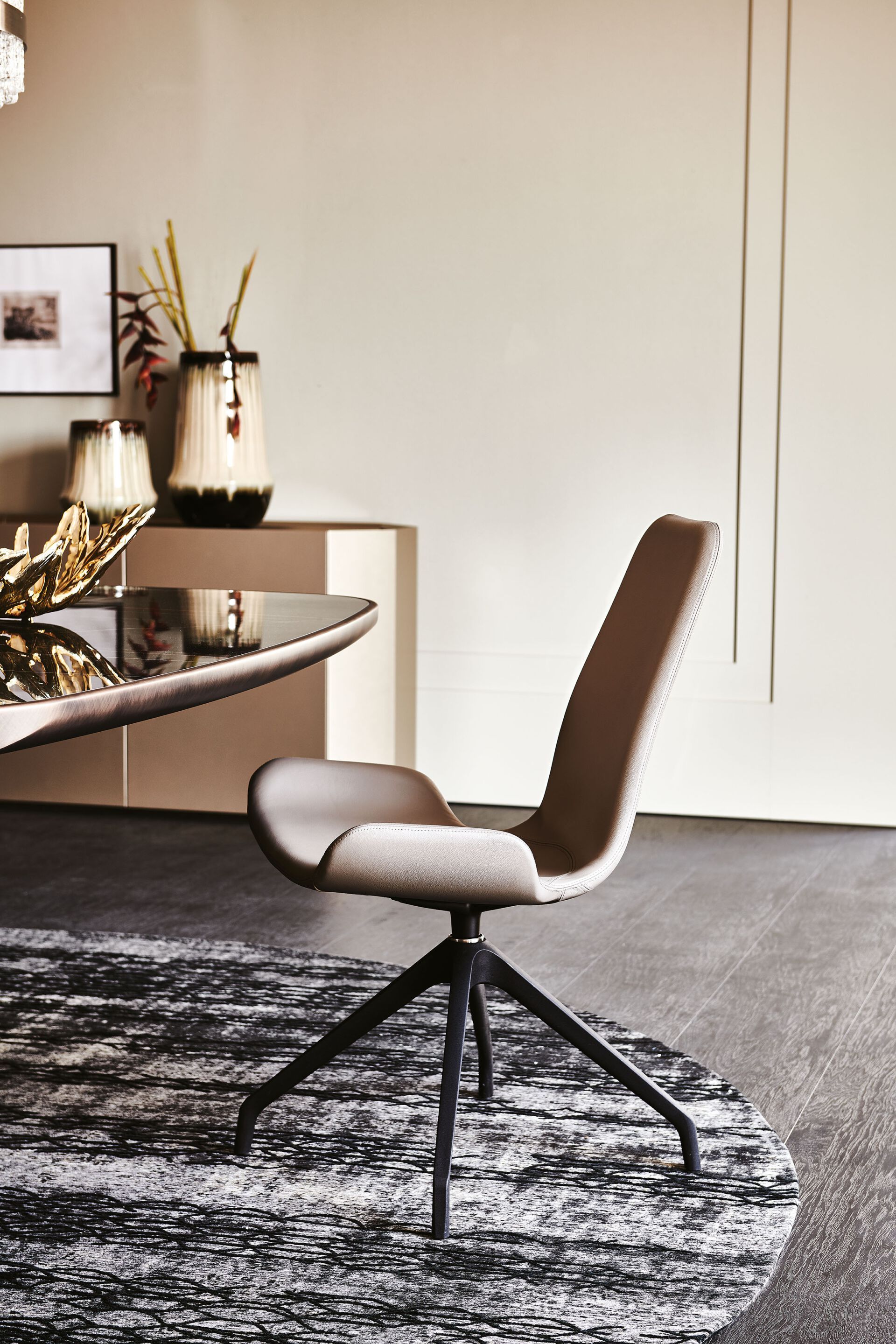 Кожаный поворотный стул Cattelan italia FLAMINGO ARCH-00131462 - Вид №4