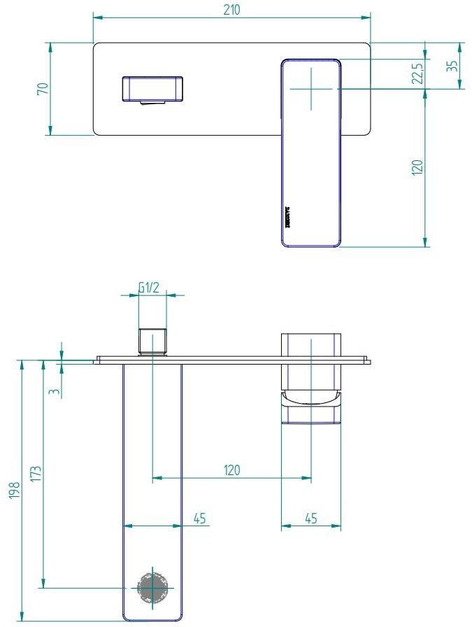 ZAZZERI Смеситель для раковины Qquadro sun-id-1460524 - Вид №1