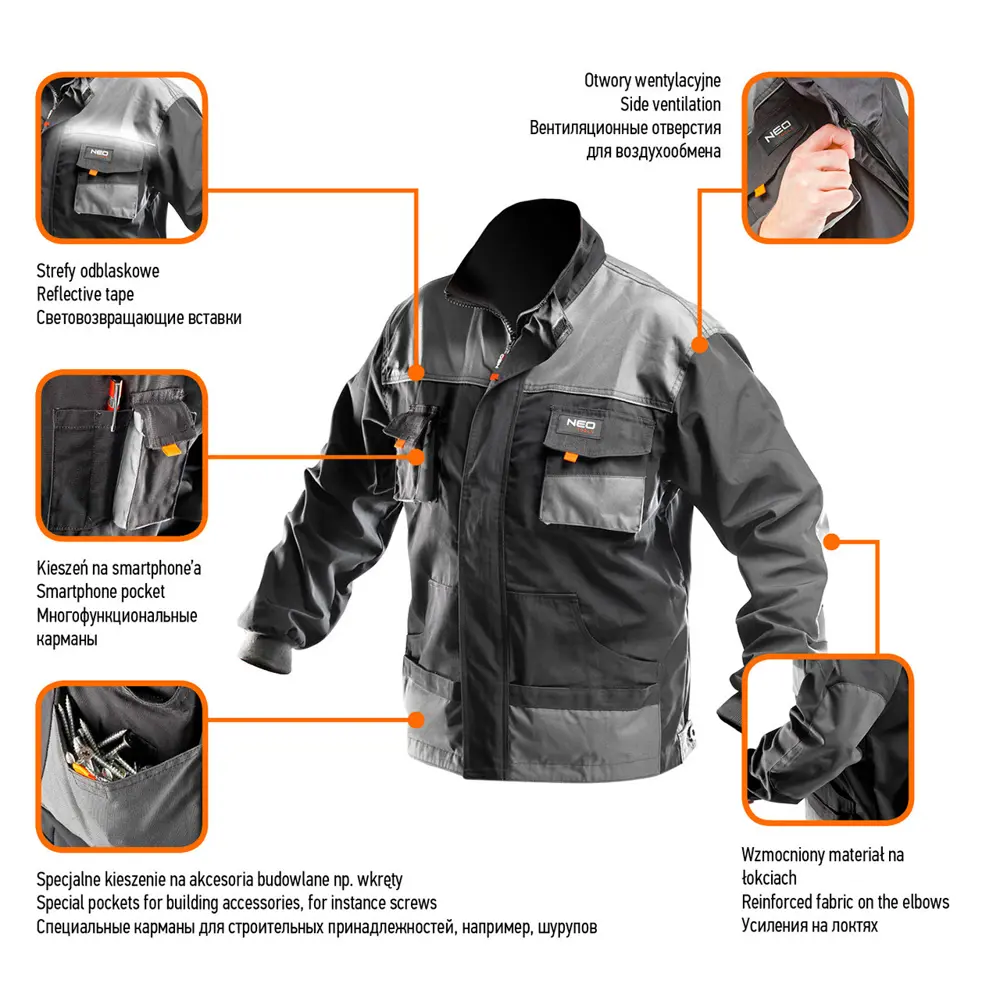 Куртка рабочая Neo HD цвет темно-серый размер S/48 рост 164-170 см Neò STLM-2113981 - Вид №1