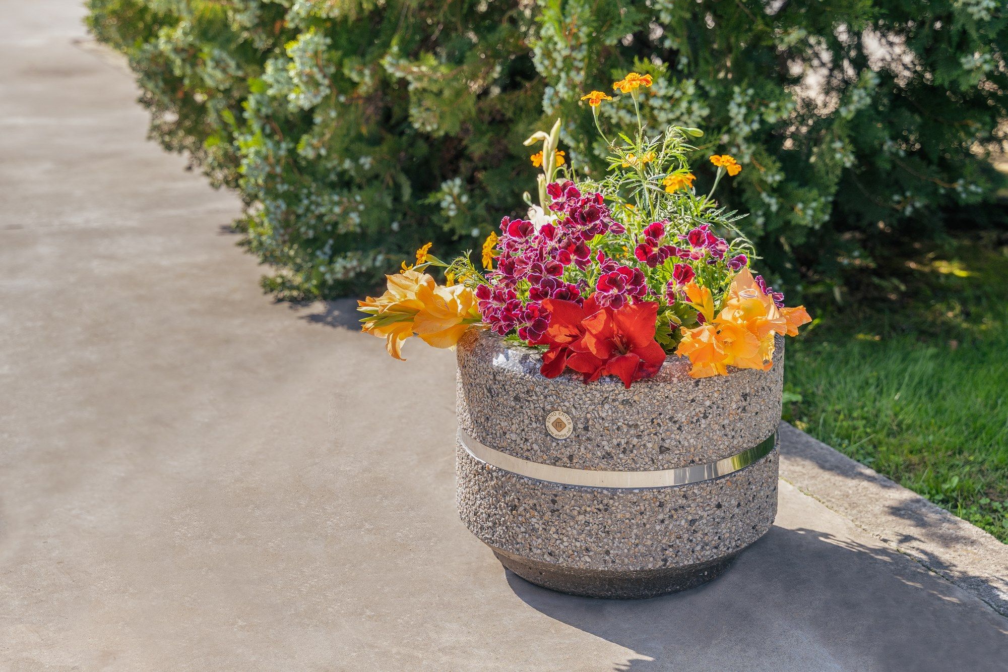 Бетонный круглый низкий плантатор ENCHO ENCHEV - ETE 19/23 ARCH-00048483 - Вид №3