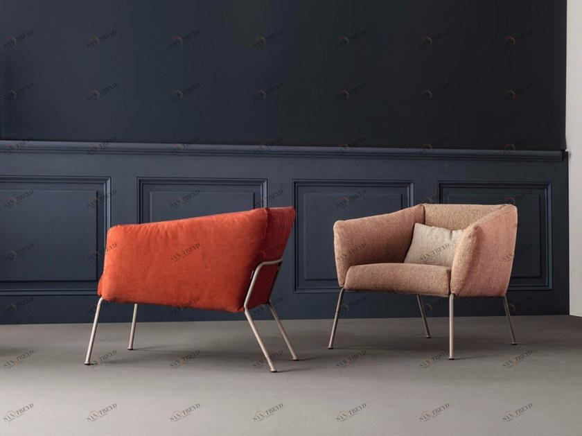 Bonaldo Мягкое кресло со съемным чехлом из ткани Nikos sun-id-1396253