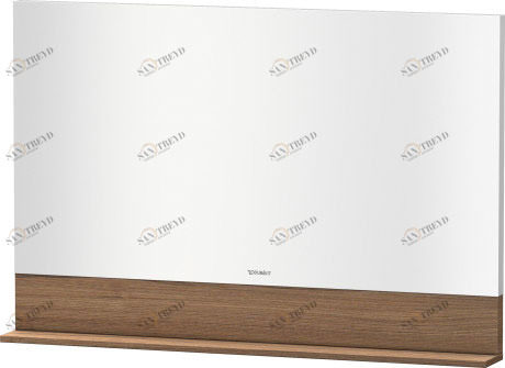 VE757007979 Vero Зеркало с полочкой внизу Орех натуральный, декор Duravit