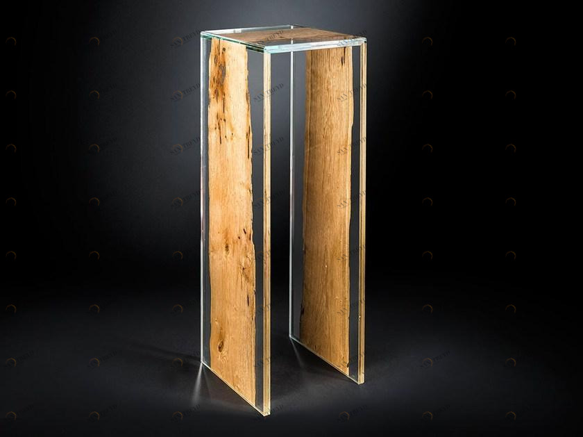 VGnewtrend Высокий стол из дерева и стекла Venezia 7511783.00