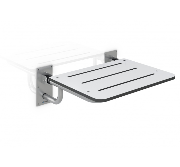 GW11 24 03 00 Genwec Складное сиденье с белой стальной ножкой 