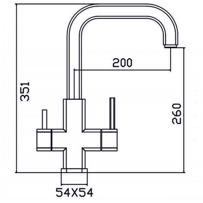 Zorg SZR-1127 Ergo Смеситель для кухни Zorg 351х200  - Вид №2