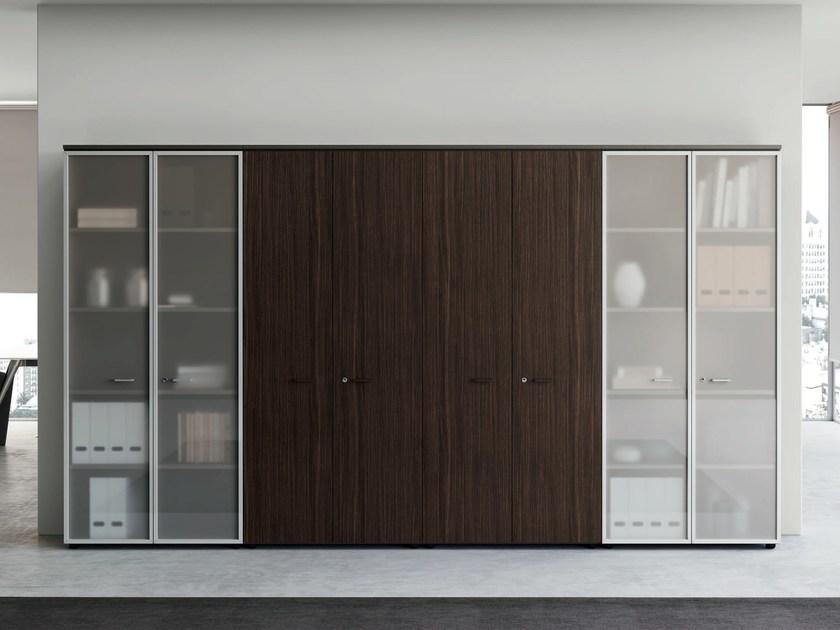 Las Mobili Высокий офисный блок из дерева и стекла с распашными дверями Contenitori universali evo sun-id-1443690 - Вид №3