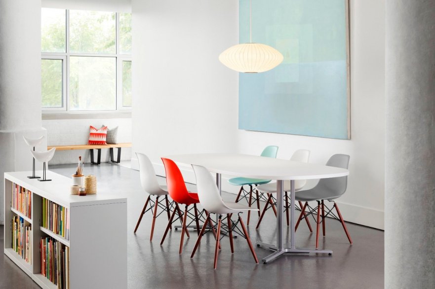 Стул Классический DSW Красный (eames style) TASHOTI ДИЗАЙНЕРСКИЕ, EAMES STYLE 010060 Красный  - Вид №1