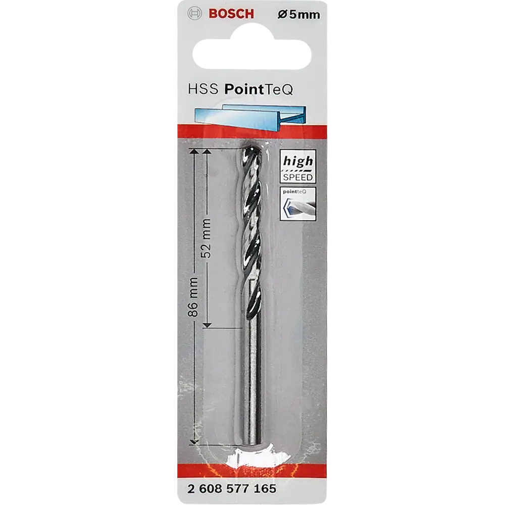 Сверло по металлу Bosch HSS Pointteq 5x52 мм BOSCH PROFESSIONAL STLM-2058191 - Вид №3