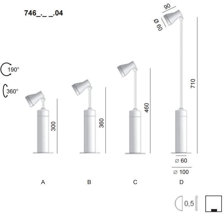 BEL-LIGHTING Столбик из нержавеющей стали Tex 746 - Вид №3