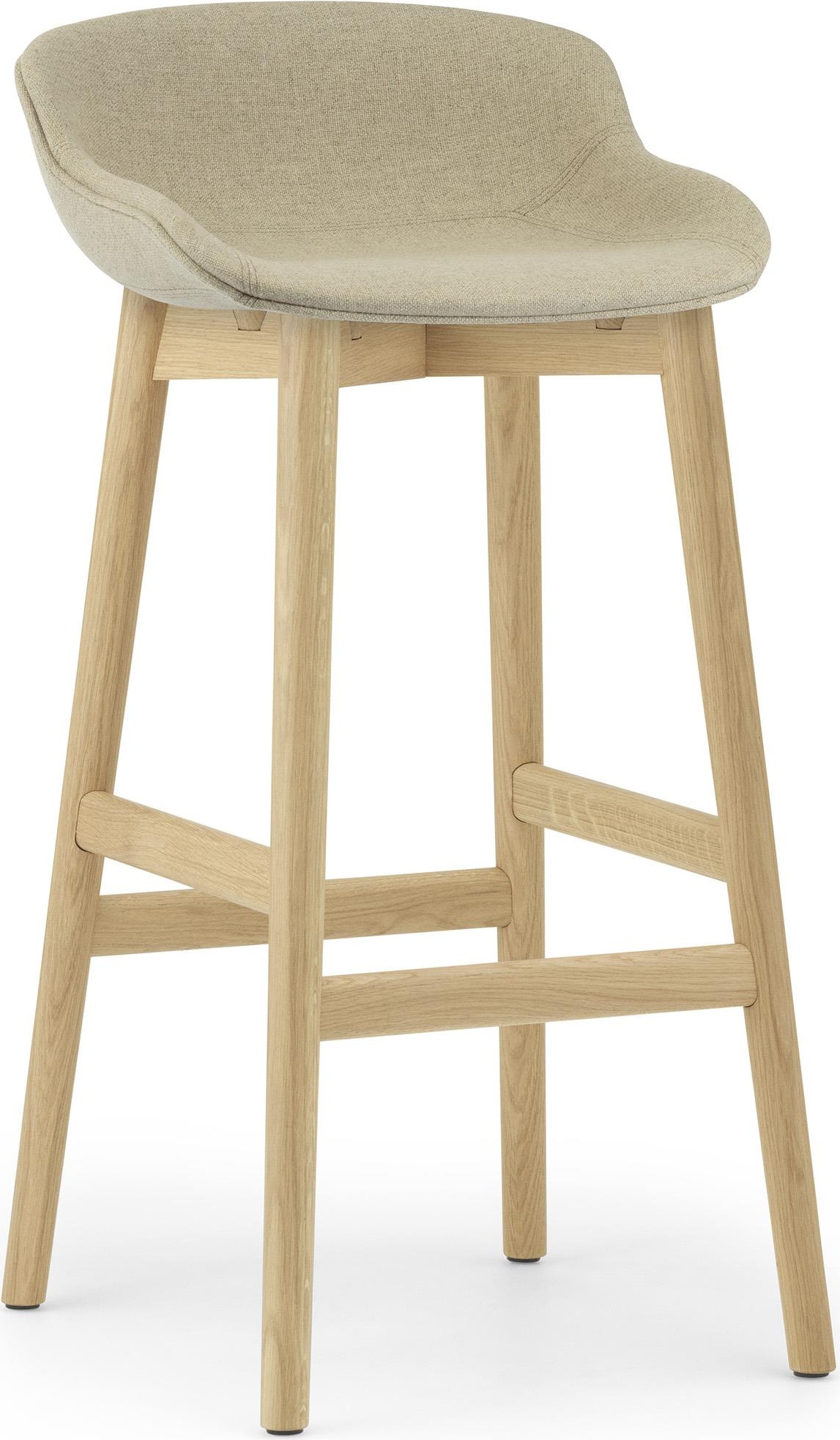 604448 Барный стул 75 см Дуб Полная обивка / Лен Main Line Normann Copenhagen Hyg 