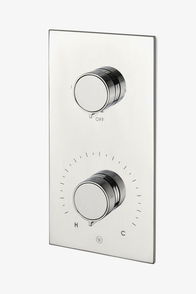 BTH44A Bond Tandem Series Встроенная термостатическая и двусторонняя переключающая трима с ручками с гильошированными линиями Waterworks