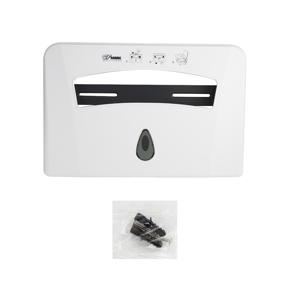 GFmark - Контейнер для одноразовых сидений на крышку унитаза, пластиковый, БЕЛЫЙ, с глазком, код: 913  - Вид №5