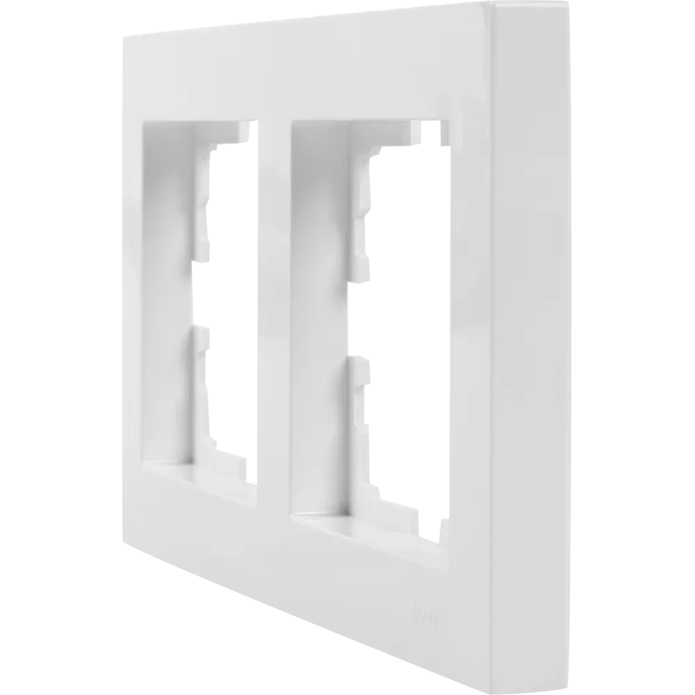 Рамка Lezard Vesna для двух розеток - белая глянцевая 84410578 STLM-1571568 - Вид №2
