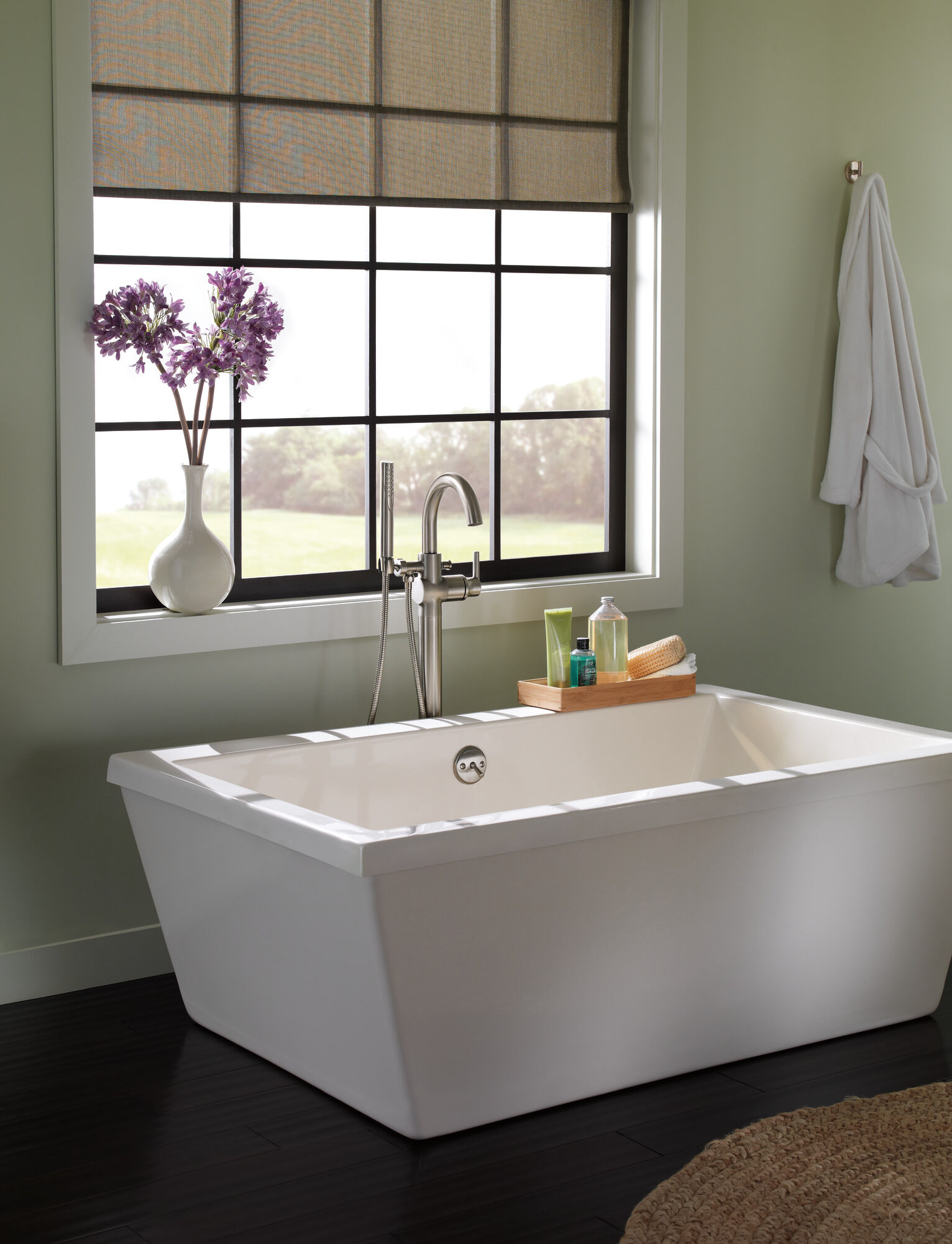 T4759-SSFL Напольная накладка для ванны с одной ручкой и ручным душем Delta Faucet Delta Нержавеющая сталь - Вид №10