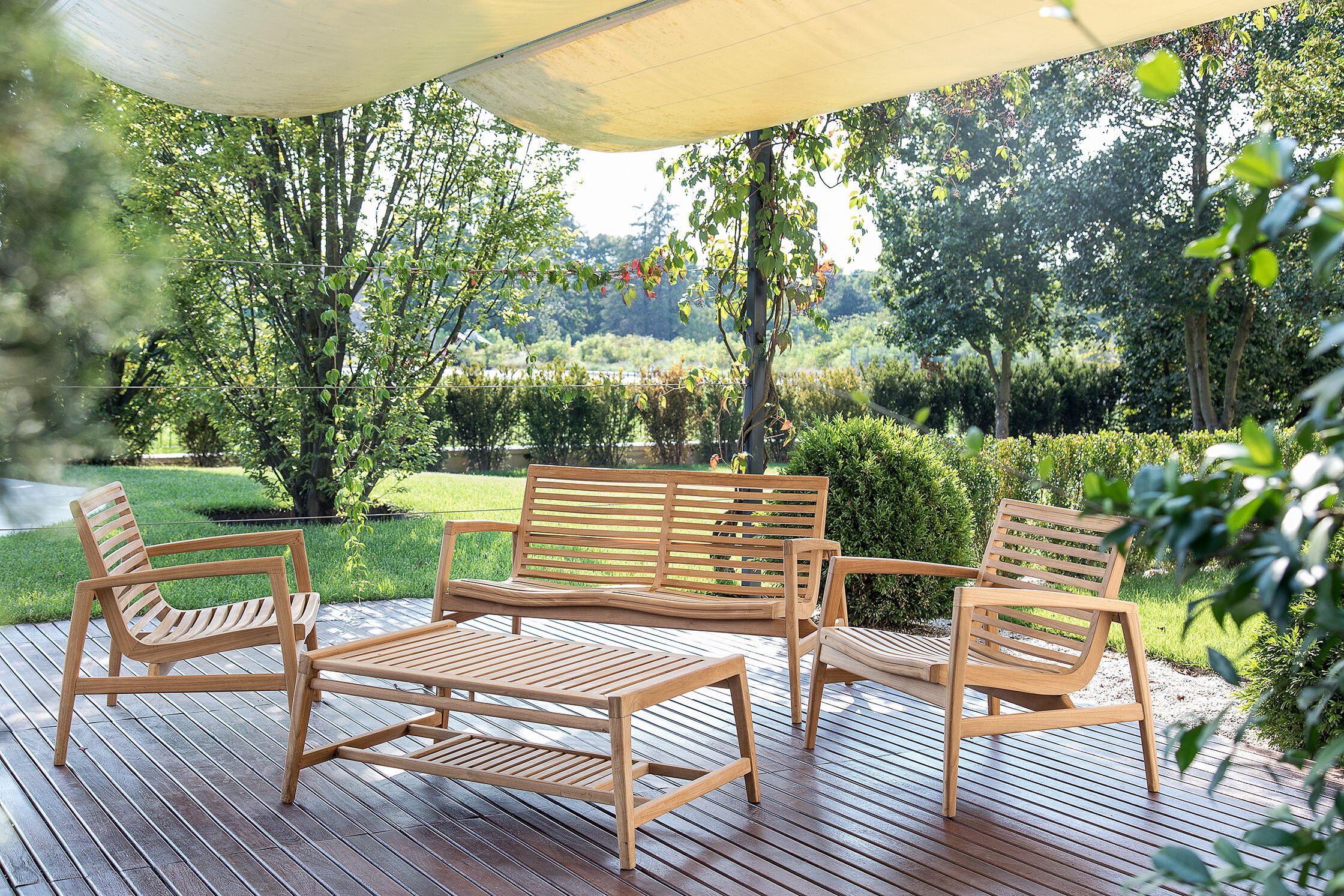 Садовое кресло из тикового дерева с подлокотниками cbdesign Rally ARCH-00070278 - Вид №7