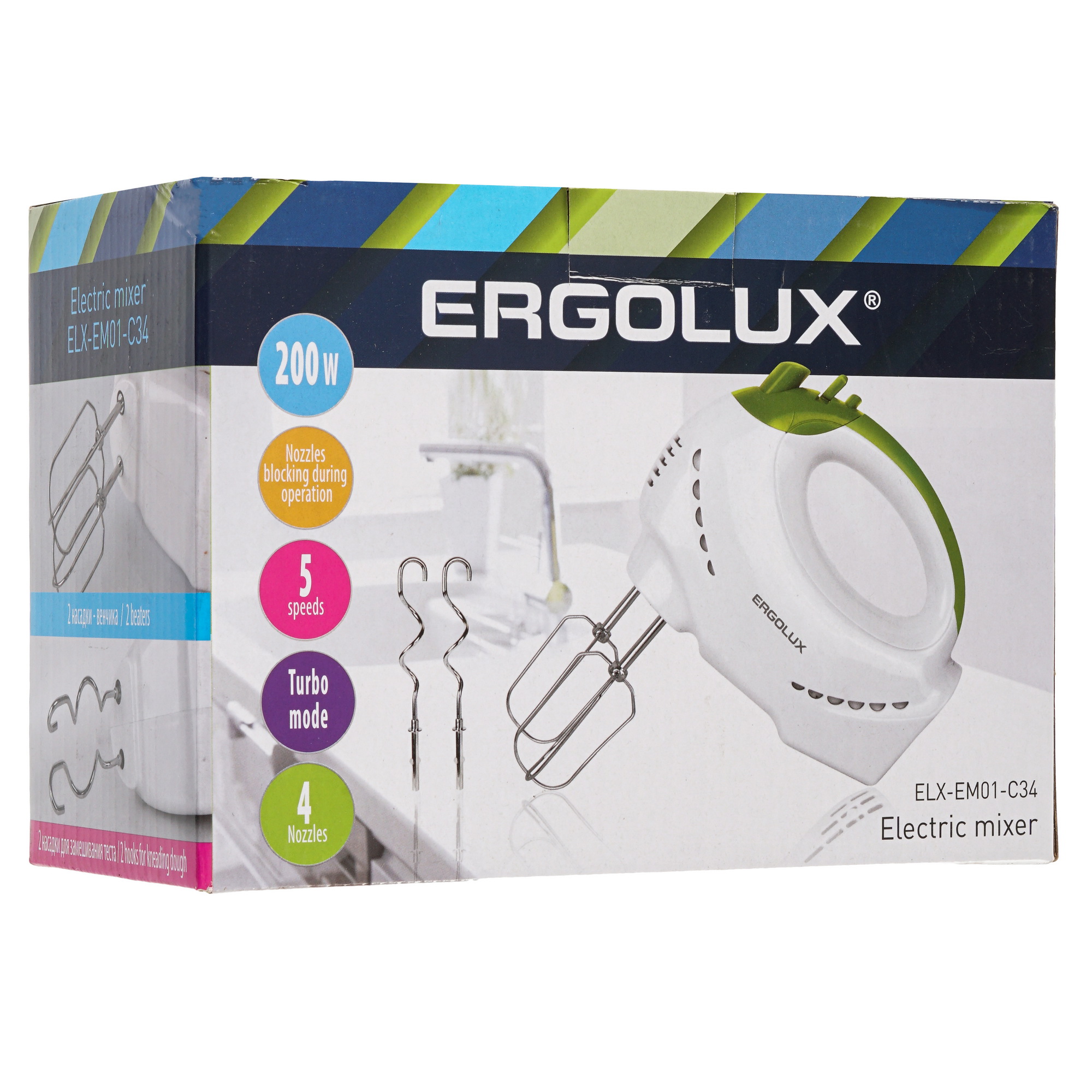 5368500 Миксер ERGOLUX ELX-EM01-C34 белый STDN-0119026 - Вид №8