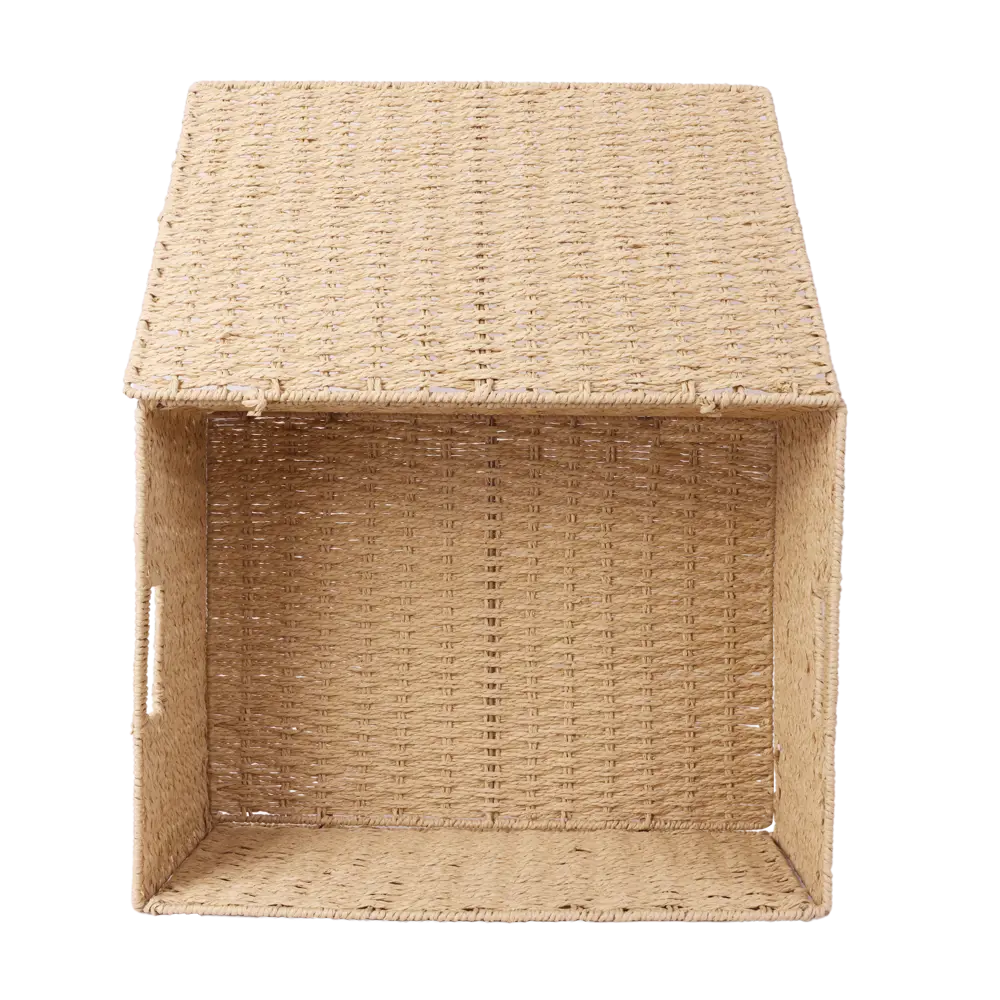 Корзина с крышкой Konsensa 45x33x21 см бумага цвет бежевый 89439477 STLM-2111912  - Вид №3