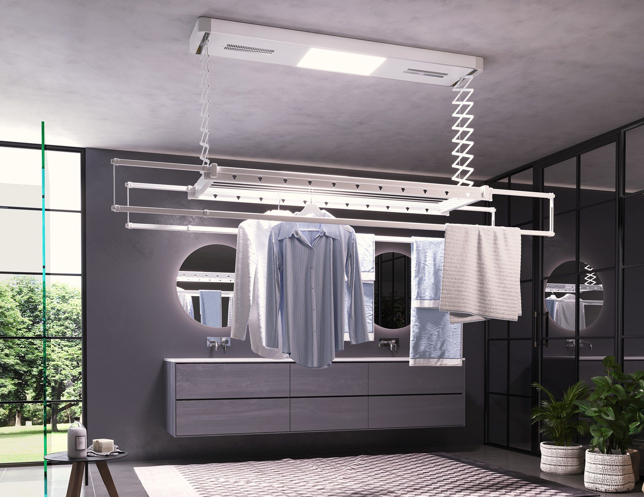 Привет-tech электрический потолок сушилка для одежды с дистанционным управлением Foxydry FOXYDRY PRO ARCH-00119814 - Вид №3