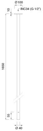 Ceadesign Потолочный излив с датчиком присутствия Infrared taps Mil 83 r - Вид №1