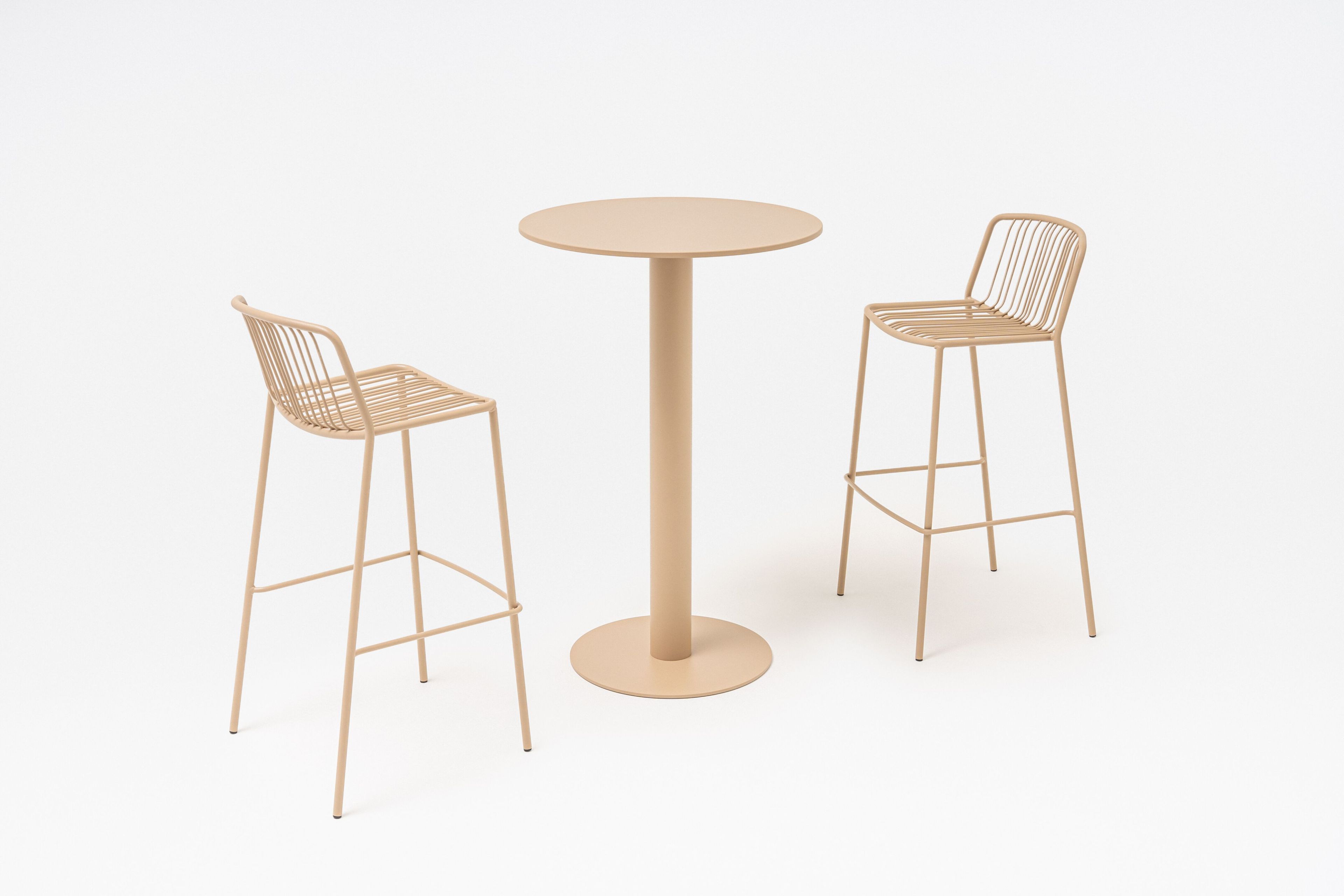 Высокий круглый журнальный столик из оцинкованной стали MDD BOLT ARCH-00087255 - Вид №1