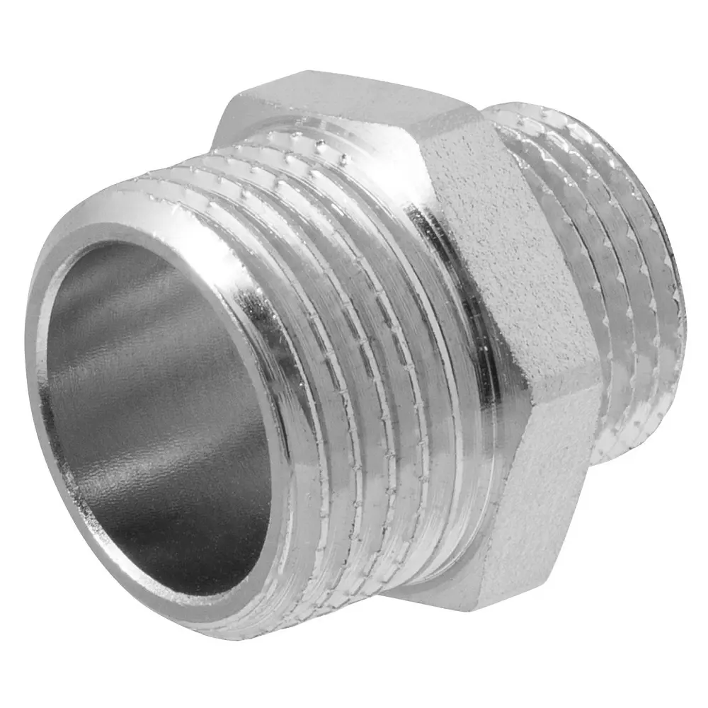 Ниппель MPF 1/2"×3/8" для гибкой подводки с никелированным покрытием 89416004 STLM-1567005