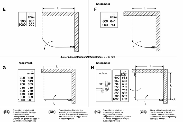 59800092 Решение IFO Space для ниши SPNF, алюминиевый профиль, матовое стекло с профилем ручки, SPNF 800 - Вид №3