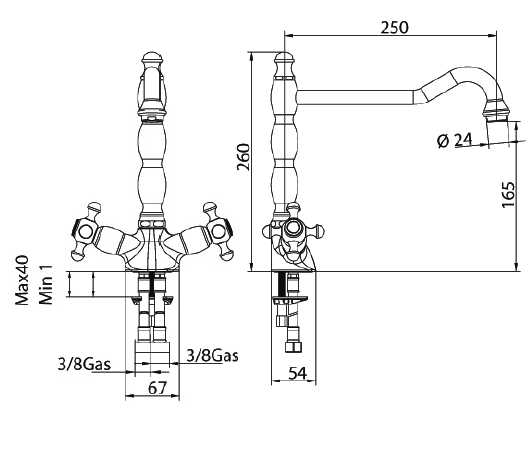 547920JJ06 Смеситель Bandini Antica Santreyd - Вид №1