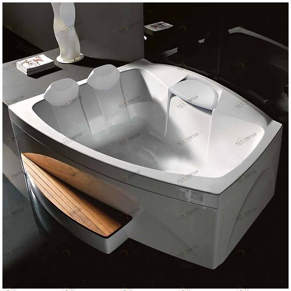 Ванна GRUPPO TREESSE Matrix Slim V7631 большая с подголовником глубокая без гидромассажа белая VTLV7631
