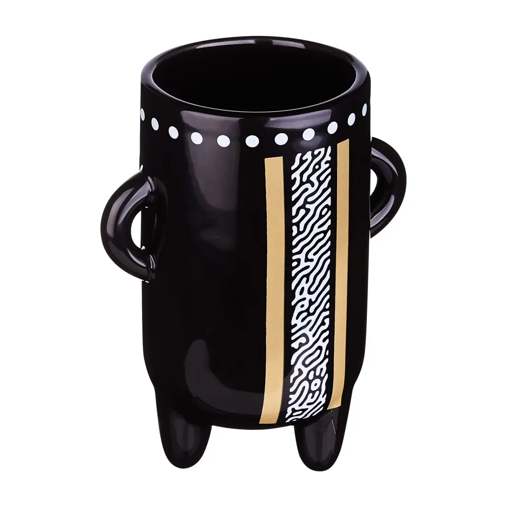 Стакан для зубных щеток Moroshka Bantu керамика цвет черный STLM-2155078 - Вид №1