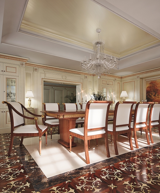 Regency5 Tifernoit Белый лакированный буазери в стиле регентства Soggiorno  - Вид №10