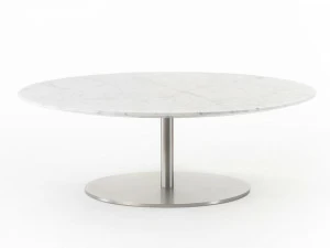 Marelli Низкий круглый мраморный журнальный столик Break