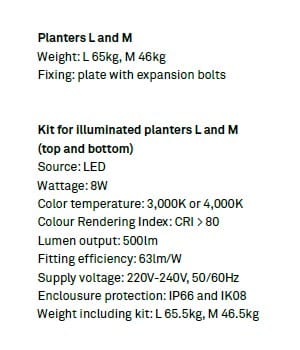 Бетонная квадратная светлая высокая плантатор Neri Brenta ARCH-00008319 - Вид №2
