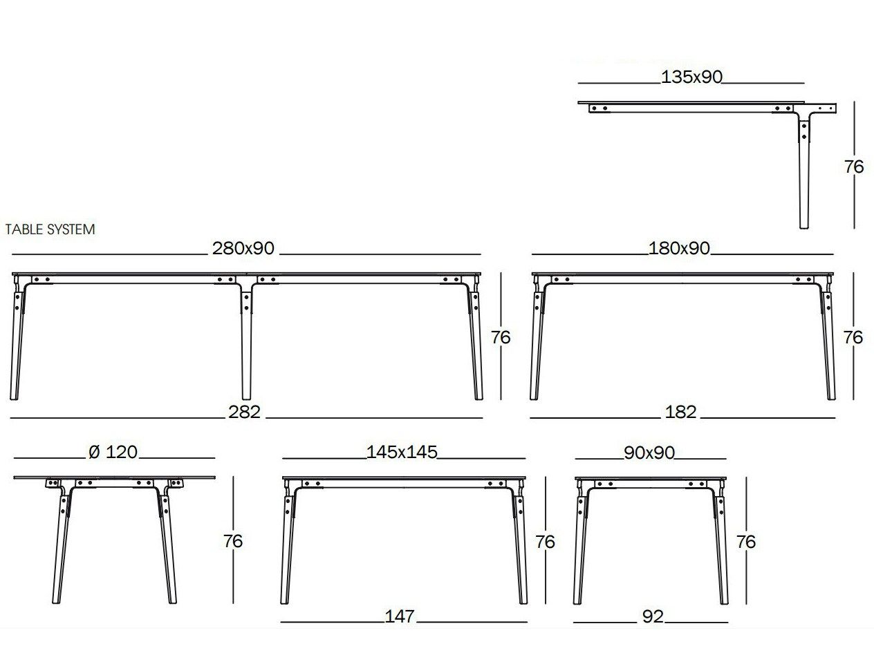 Прямоугольный стол HPL Magis Steelwood ARCH-00078933 - Вид №5
