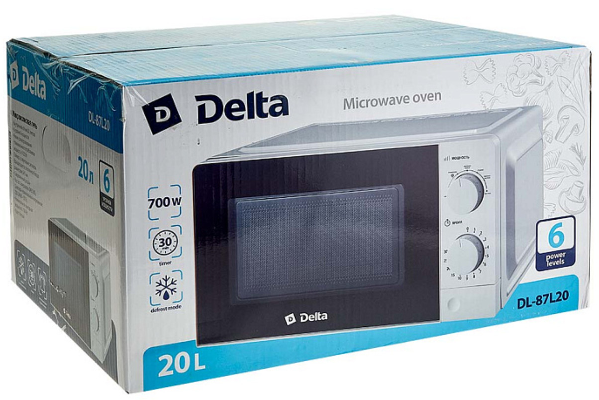 9211935 Микроволновая печь DELTA DL-87L20 белый STDN-0055649 - Вид №3